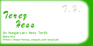terez hess business card
